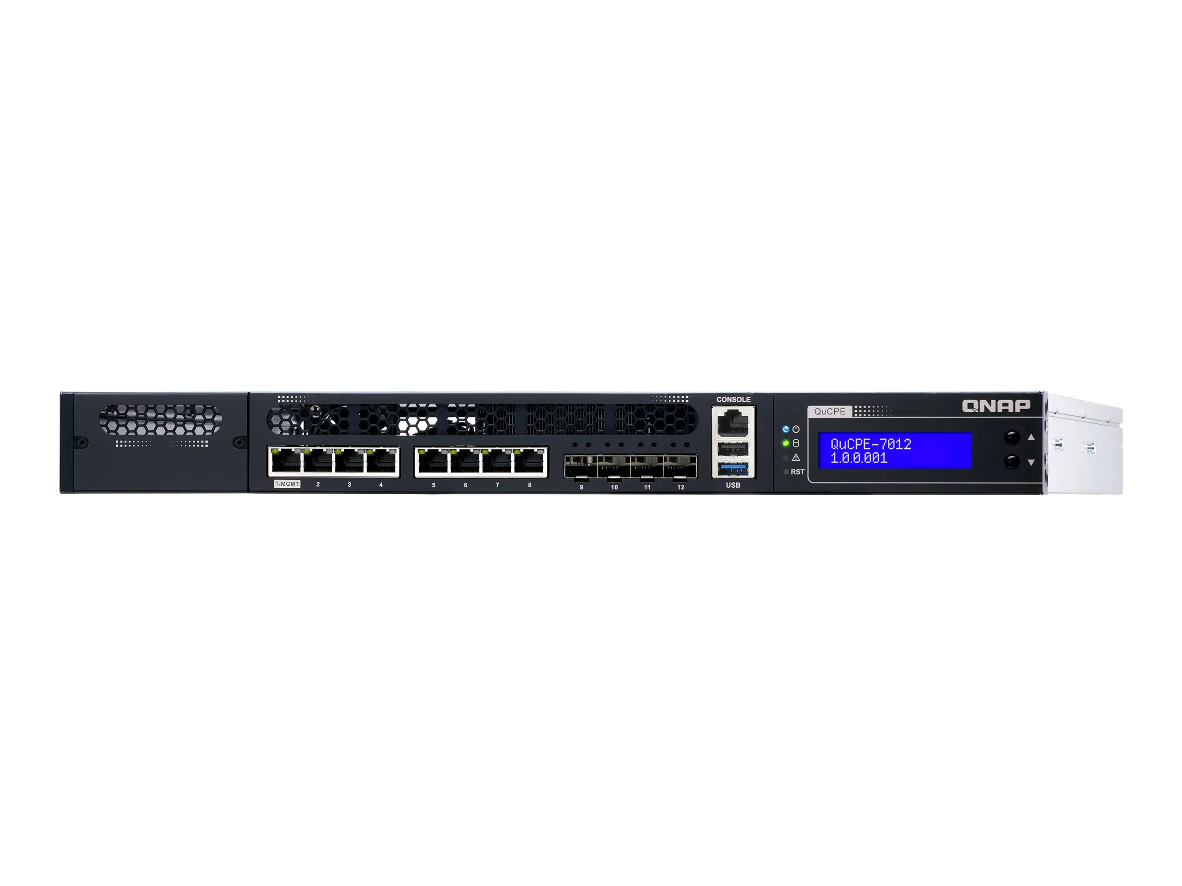 QNAP QuCPE-7012 - Virtualisierungsanwendung - 10GbE, 2.5GbE - 1U - Cloud-verwaltet - Rack-montierbar