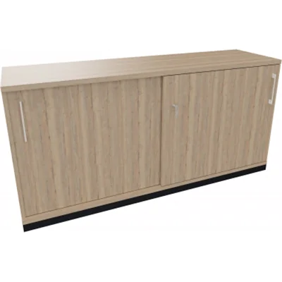 Schiebetürenschrank 2OH B1600xT442xH781mm si/Eiche Nat Schiebetürenschrank 2OH B1600xT442xH781mm si/Eiche Nat