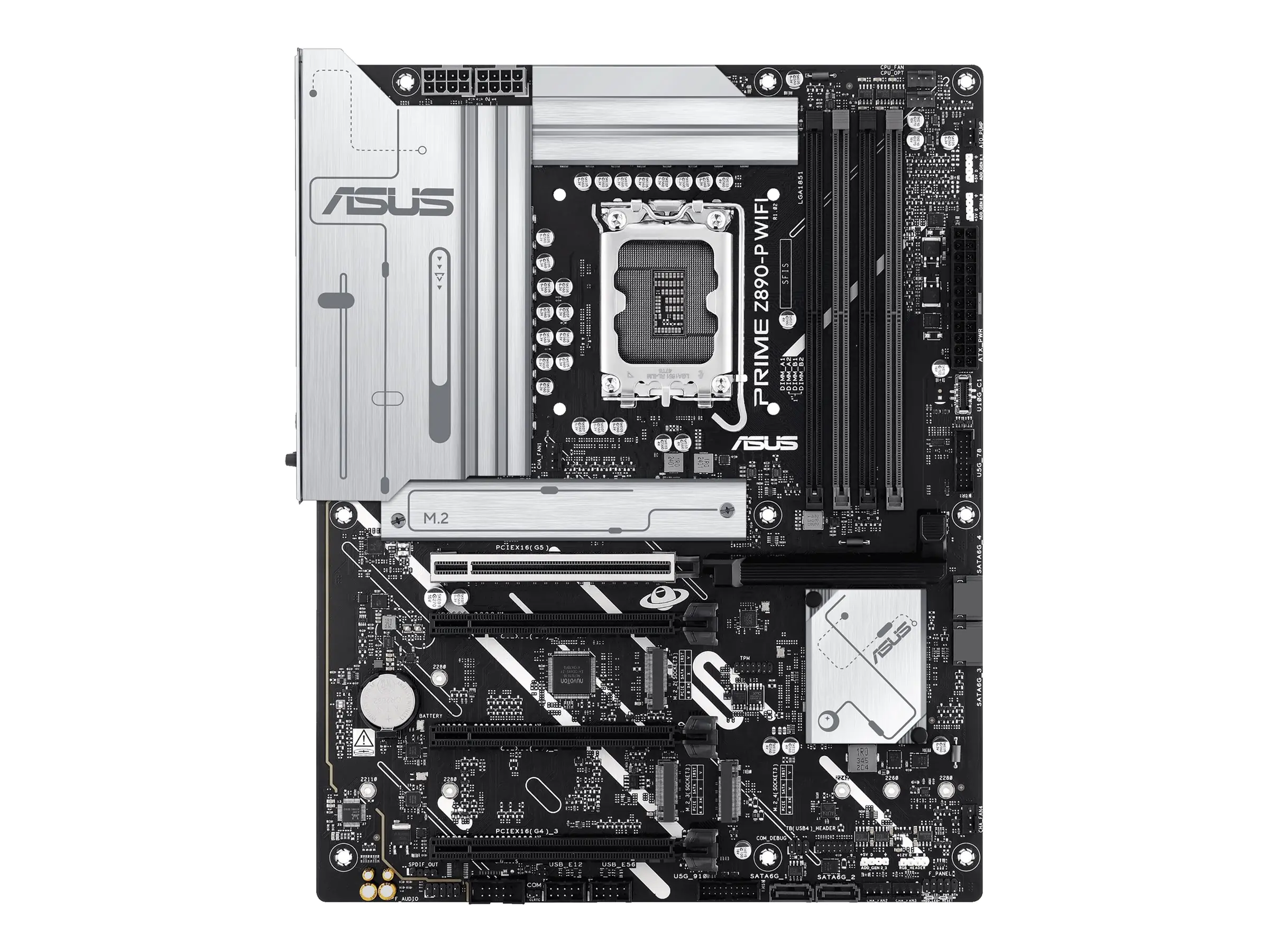 ASUS PRIME Z890-P WIFI - Motherboard - ATX - LGA1851-Sockel - Z890 Chipsatz - USB4, USB 3.2 Gen 2, USB 3.2 Gen 1, USB-C 3.2 Gen 1 - Wi-Fi 7, Bluetooth, 2.5 Gigabit LAN - Onboard-Grafik (CPU erforderlich) - HD Audio (8-Kanal)