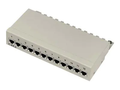 exertis Connect - Patch Panel - geeignet für Wandmontage - CAT 6 - RJ-45 - Hellgrau, RAL 7035