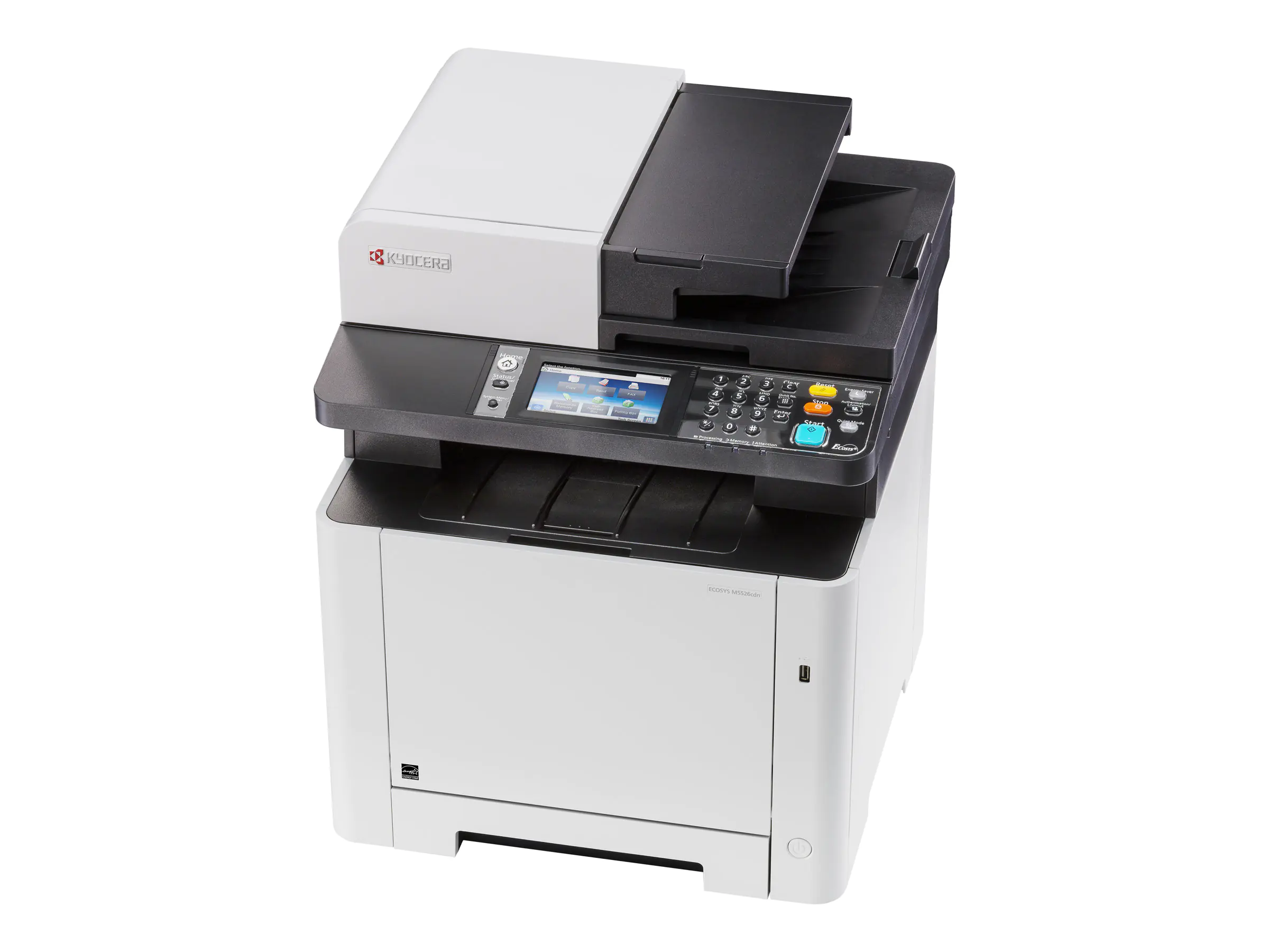 Kyocera ECOSYS M5526cdw - Multifunktionsdrucker - Farbe - Laser - Legal (216 x 356 mm)/A4 (210 x 297 mm) (Original) - A4/Legal (Medien) - bis zu 26 Seiten/Min. (Kopieren) - bis zu 26 Seiten/Min. (Drucken) - 300 Blatt - 33.6 Kbps - USB 2.0, Gigabit LAN, US