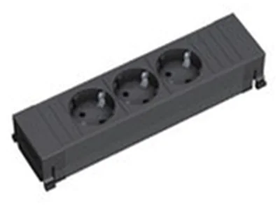 Bachmann 317.117 - 0,1 m - 3 AC-Ausgänge - Typ F - Kunststoff - Schwarz Bachmann 317.117 - 0,1 m - 3 AC-Ausgänge - Typ F - Kunststoff - Schwarz