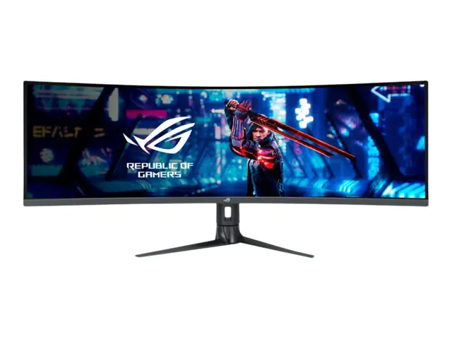 ASUS ROG Strix XG49WCR - LED-Monitor - Gaming - gebogen - 124.5 cm (49") - 5120 x 1440 Dual Quad HD @ 165 Hz - VA - 450 cd/m² - 3000:1 - DisplayHDR 400 - 1 ms - HDMI, DisplayPort - Lautsprecher