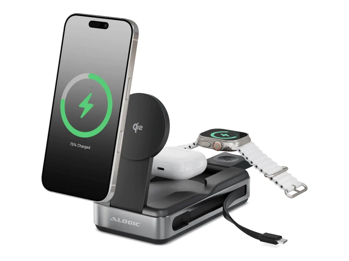Alogic Roam - Drahtloser Ladeständer / Powerbank - 6-in-1 - 21000 mAh - 100 watt - 5 A - PD (USB-C) R20KWCPB100W
