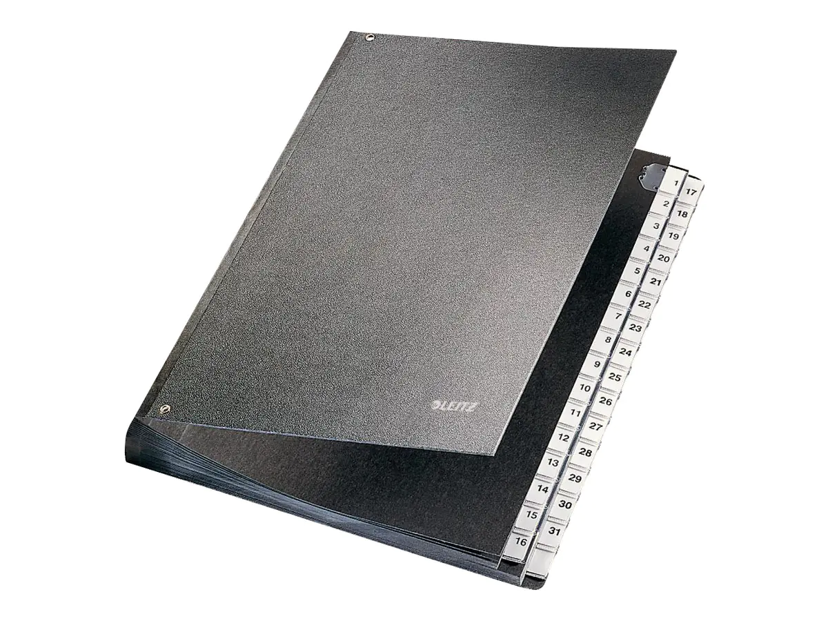 Leitz Pultordner 58310095 DIN A4 32Fächer Hartpappe schwarz