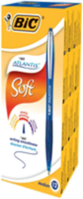 BIC Kugelschreiber ATLANTIS Soft 902132 0,4mm Druckmechanik blau