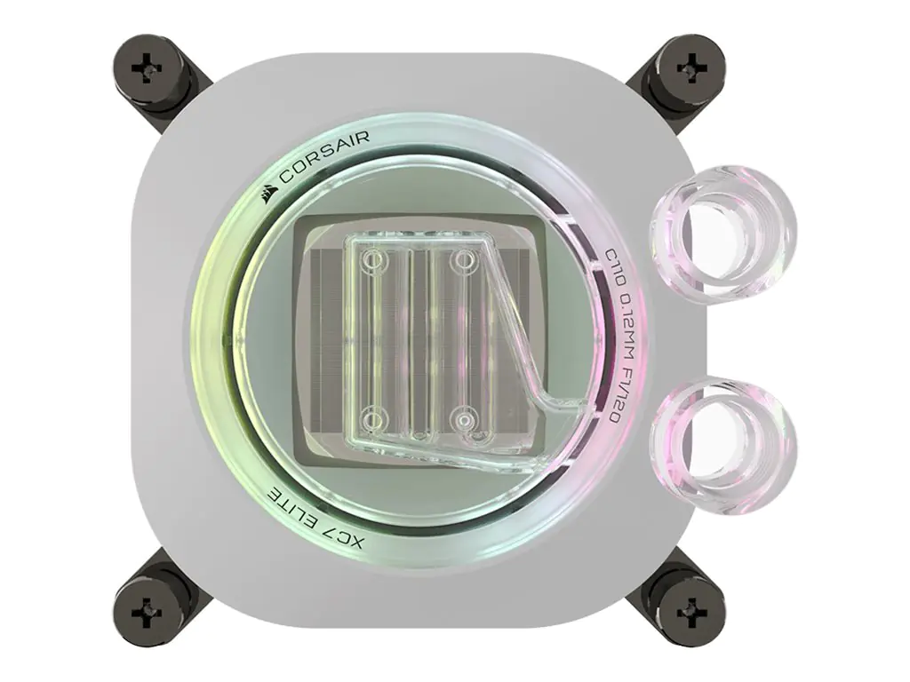 CORSAIR iCUE Link XC7 RGB ELITE - Flüssigkühlsystem für CPU im Waterblock-Design - (für: AM4, LGA1700, AM5) - Nickelbeschichtete Kupferbasis - weiß