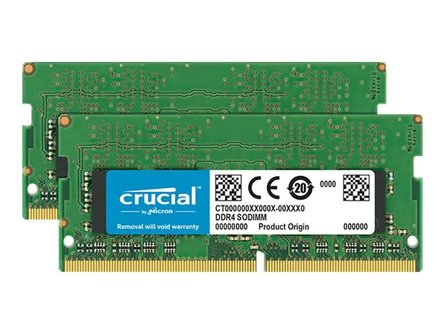Crucial - DDR4 - kit - 8 GB: 2 x 4 GB - SO DIMM 260-PIN - 2666 MHz / PC4-21300 - CL19 - 1.2 V - ungepuffert - non-ECC