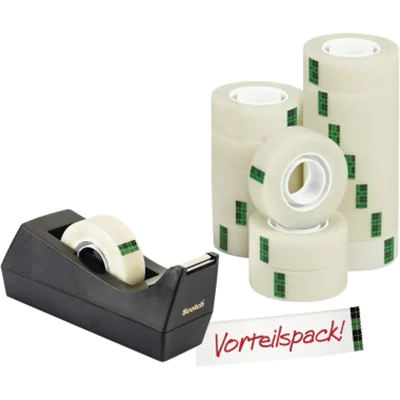 Scotch Tischabroller A Greener Choice 19 mm x 33 m (B x L) inkl. 14 Rollen Scotch® Magic™ Klebefilm 900 19 mm x 33 m (B x L) mit Lösungsmittel schwarz