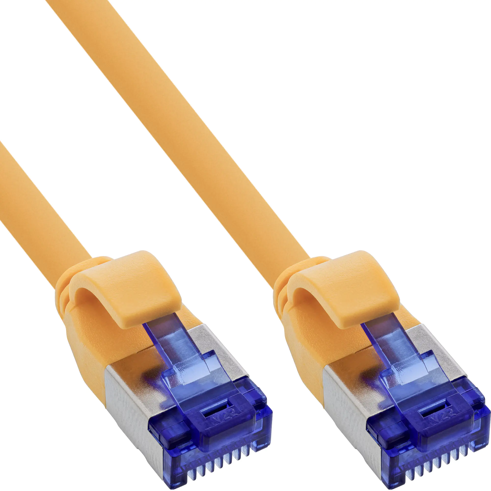 InLine Patchkabel Slim - Cat.6A - S/FTP - TPE (LSZH) flexibel - PoE - gelb - 2m