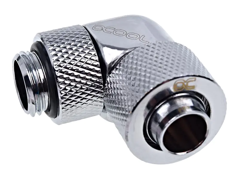 Alphacool Eiszapfen Connector Series 90° Socket 13/10mm - Flüssigkühlsystemarmatur - Chrom