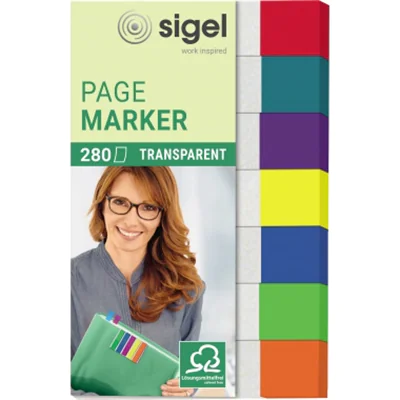 SIGEL Haftmarker HN677 50x84mm sortiert 7x40 Bl./Pack. SIGEL Haftmarker HN677 50x84mm sortiert 7x40 Bl./Pack.