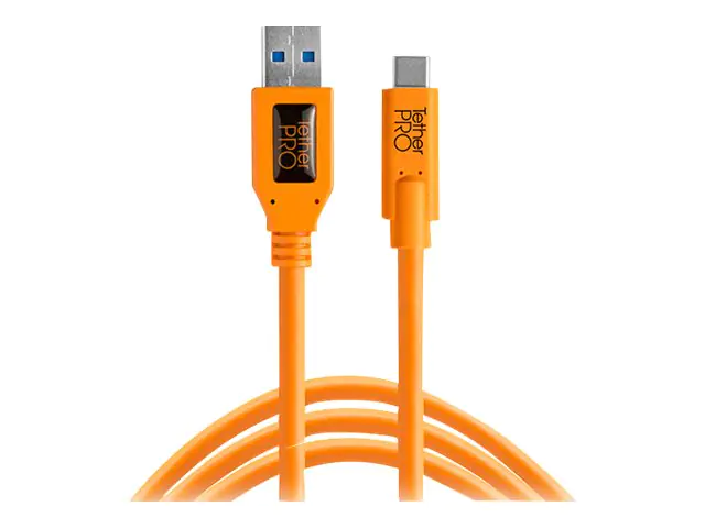 Tether Tools TetherPro - USB-Kabel - USB Typ A (M) zu 24 pin USB-C (M) - USB 3.0 - 4.6 m - leuchtend orange