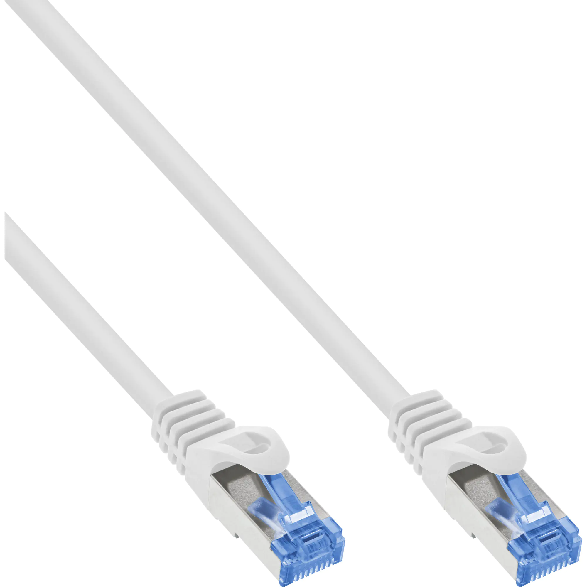 InLine - Patch-Kabel - RJ-45 (M) zu RJ-45 (M) - 30 m - SFTP, PiMF - CAT 6 - halogenfrei, geformt, rund, ohne Haken, verseilt - weiß