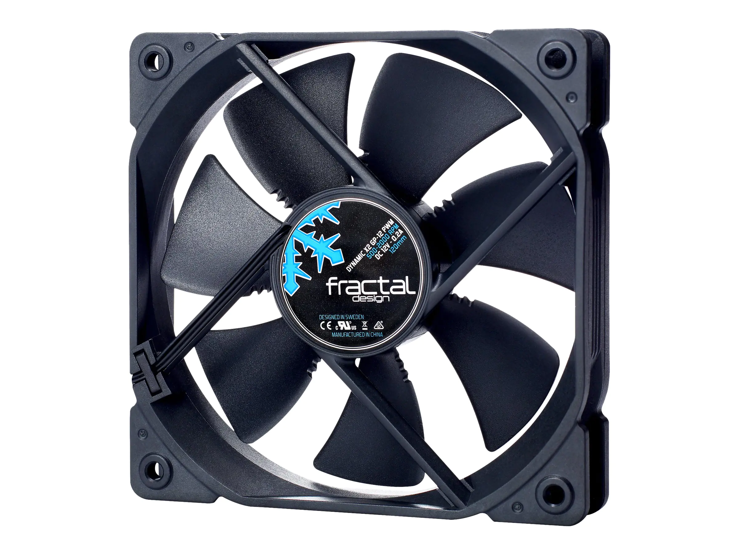 Fractal Design Dynamic X2 GP-12 PWM - Gehäuselüfter - 120 mm - Schwarz