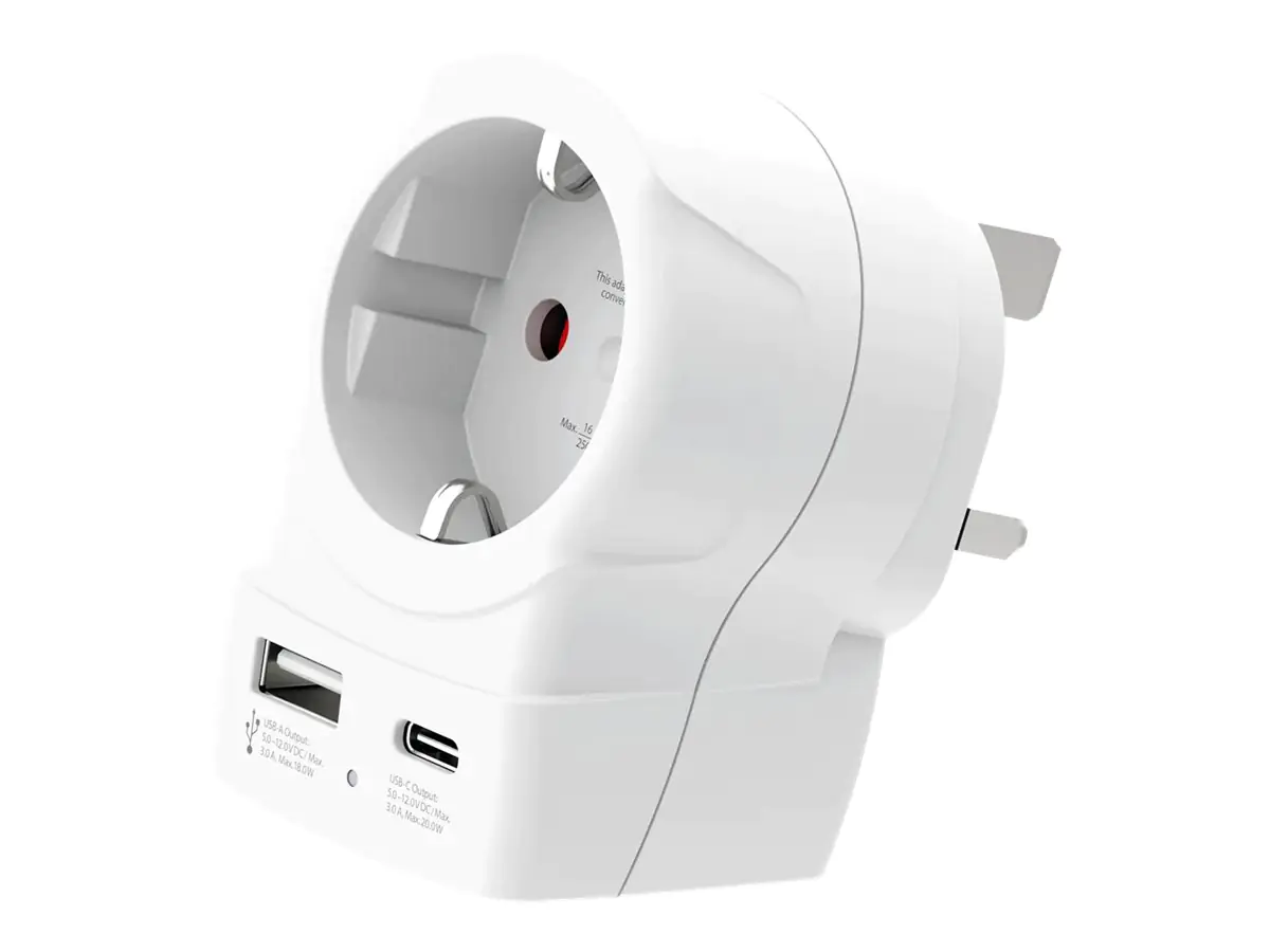 SKROSS Europe to UK USB AC20PD - Adapter für Power Connector - Typ G (M) 1.500283-E
