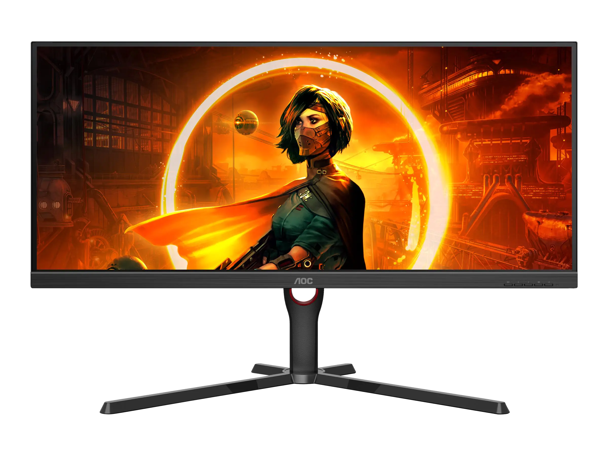 AOC Gaming U34G3XM - G3 Series - LED-Monitor - Gaming - 86.4 cm (34") - 3440 x 1440 UWQHD @ 144 Hz - VA - 300 cd/m² - 3000:1 - HDR10 - 1 ms - 2xHDMI, DisplayPort - Schwarz, Rot
