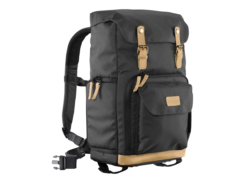 mantona Luis Retro, Rucksack, Jede Marke, Notebook-Gehäuse, Schwarz 21344