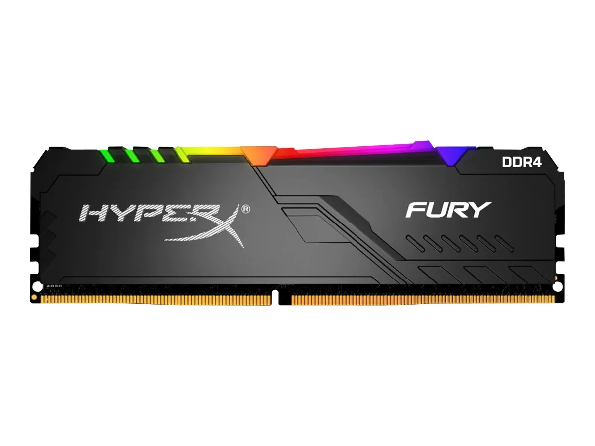 HyperX FURY RGB - DDR4 - kit - 32 GB: 2 x 16 GB - DIMM 288-PIN - 3466 MHz / PC4-27700 - CL16 - 1.35 V - ungepuffert - non-ECC - Schwarz