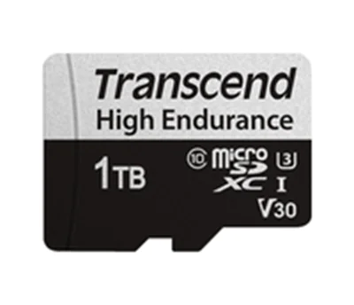 Transcend High Endurance USD350V - Flash-Speicherkarte (SD-Adapter inbegriffen) - 1 TB - Video Class V30 / UHS-I U3 / Class10 - microSDXC UHS-I U3 Transcend High Endurance USD350V - Flash-Speicherkarte (SD-Adapter inbegriffen) - 1 TB - Video Class V30 / UHS-I U3 / Class10 - microSDXC UHS-I U3