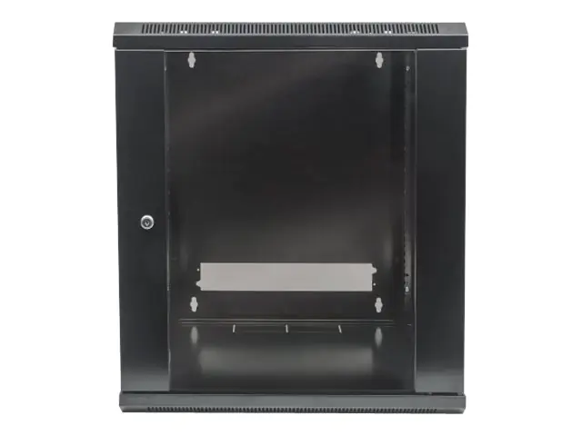 IC Intracom Intellinet Network Cabinet, Wall Mount (Standard), 15U, Usable Depth 410mm/Width 510mm, Black, Flatpack, Max 60kg, Metal & Glass Door, Back Panel, Removeable Sides,Suitable also for use on desk or floor, 19",Parts for wall install (eg
