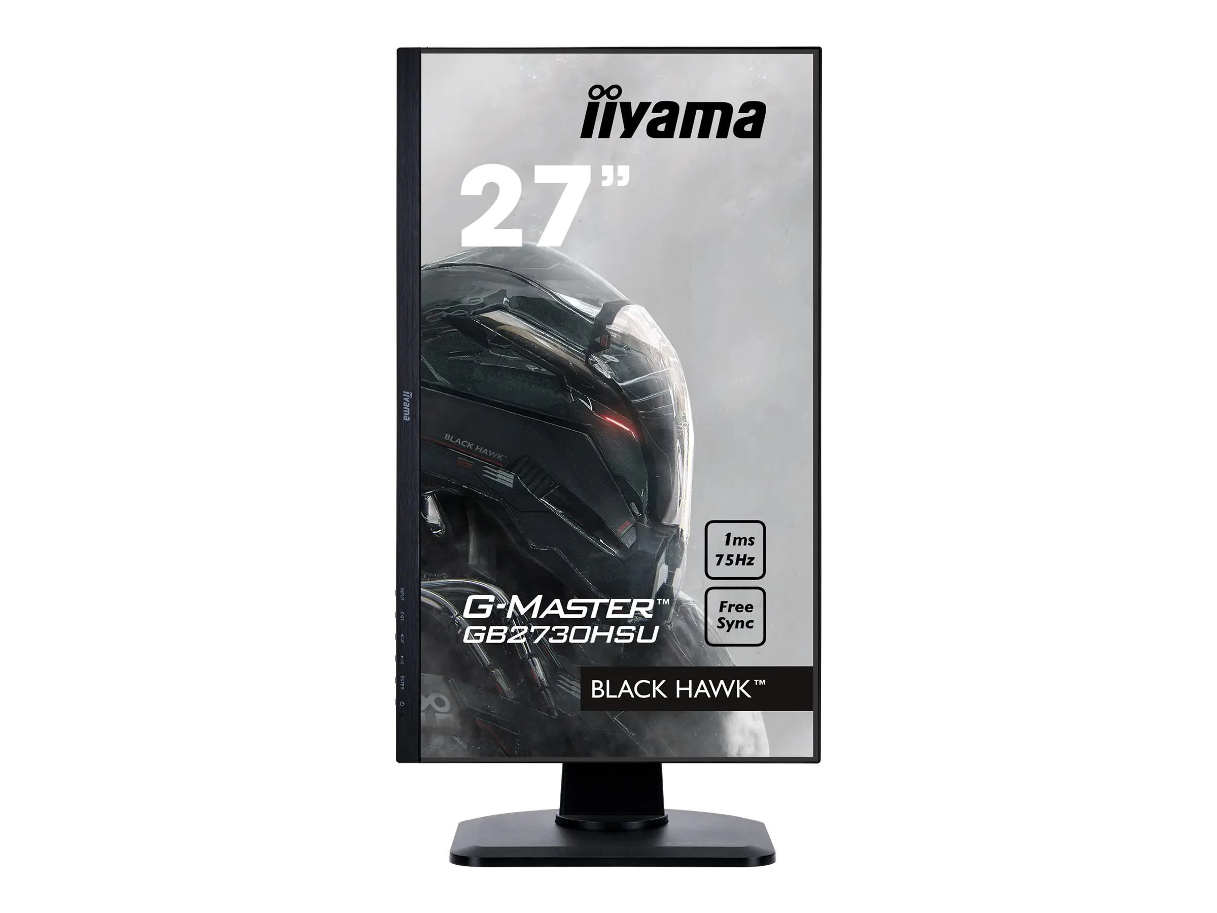 Iiyama G-MASTER Black Hawk GB2730HSU-B1 - LED-Monitor - 68.6 cm (27") - 1920 x 1080 Full HD (1080p) @ 75 Hz - TN - 300 cd/m² - 1000:1 - 1 ms - HDMI, VGA, DisplayPort - Lautsprecher - mattschwarz