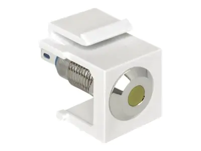 Delock Keystone LED yellow 6 V flat - Modulare Eingabe - weiß