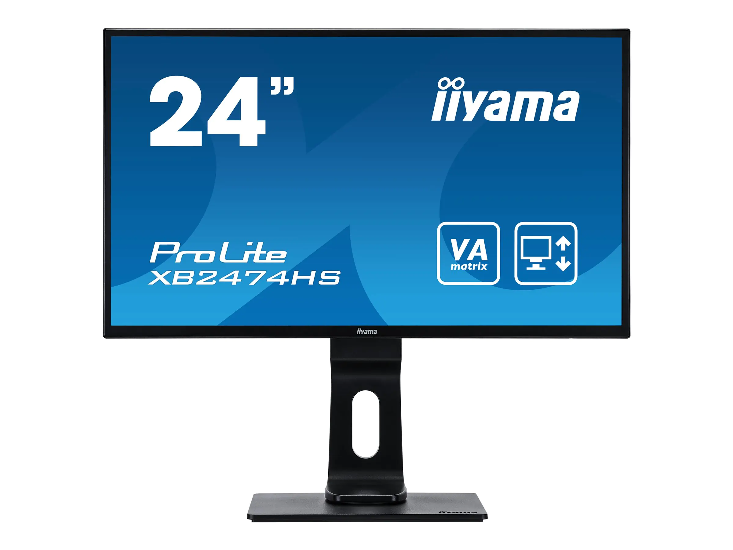 Iiyama ProLite XB2474HS-B2 - LED-Monitor - 61 cm (24") (23.6" sichtbar) - 1920 x 1080 Full HD (1080p) - VA - 250 cd/m² - 3000:1 - 4 ms - HDMI, VGA, DisplayPort - Lautsprecher - Schwarz