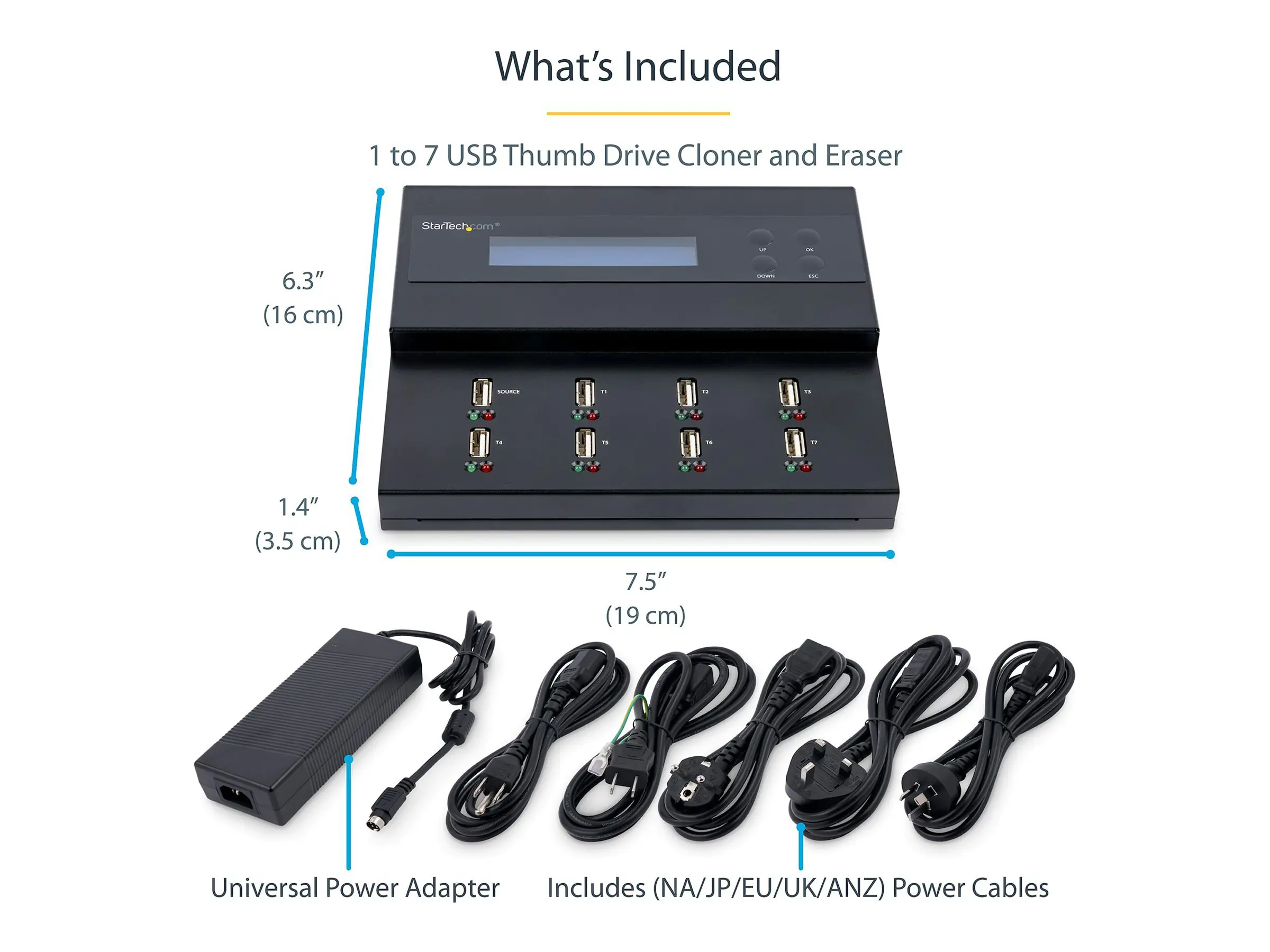 StarTech.com StarTech 1:7 Standalone USB Duplizierer und Löscher USBDUPE17