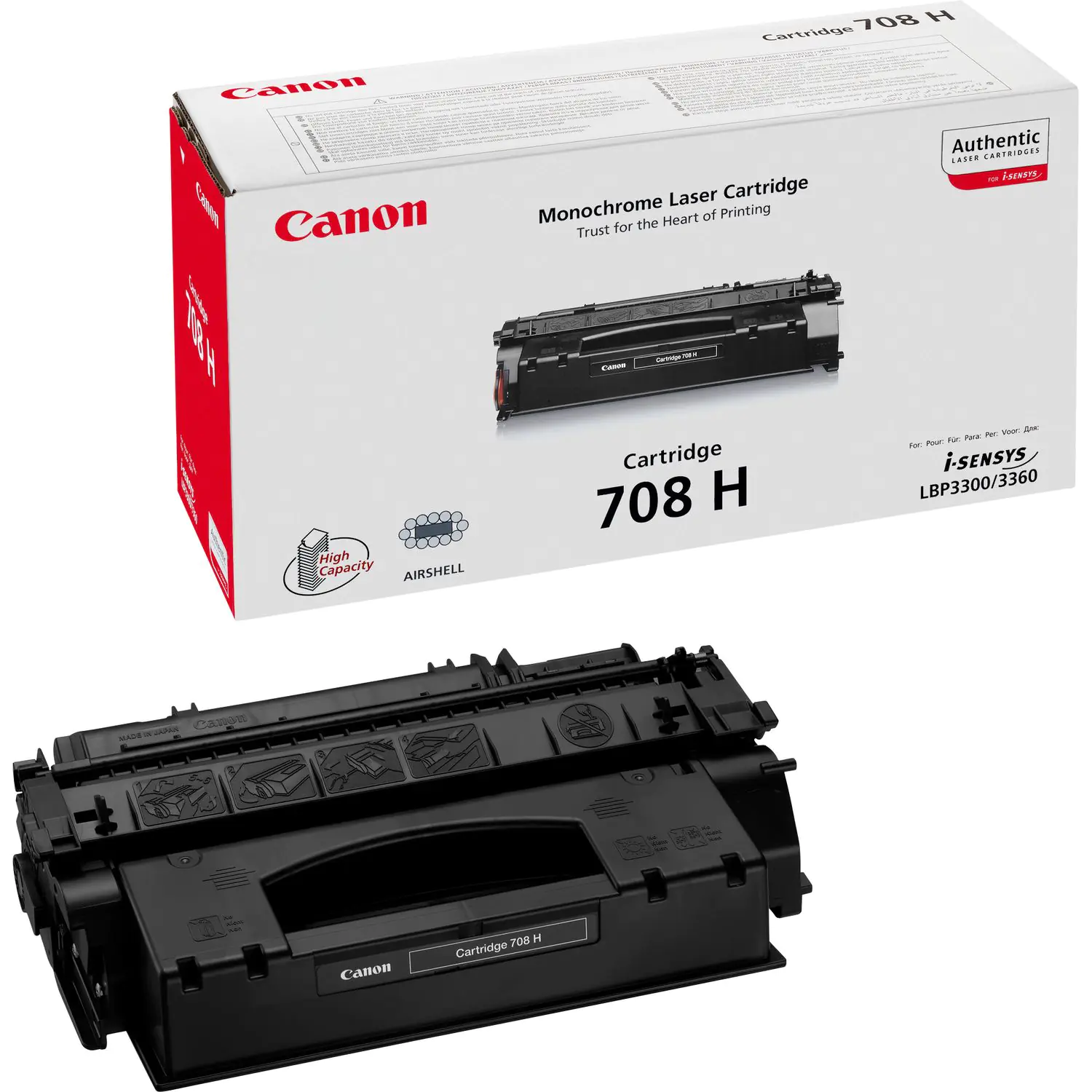 Canon 708H - Schwarz - Original - Tonerpatrone - für i-SENSYS LBP3360; Laser Shot LBP-3300, 3360