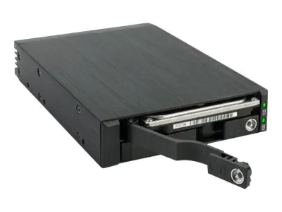 FANTEC MR-25DUAL - Mobiles Speicher-Rack - 2.5" (6.4 cm) - SATA 6Gb/s / SAS 6Gb/s - Schwarz