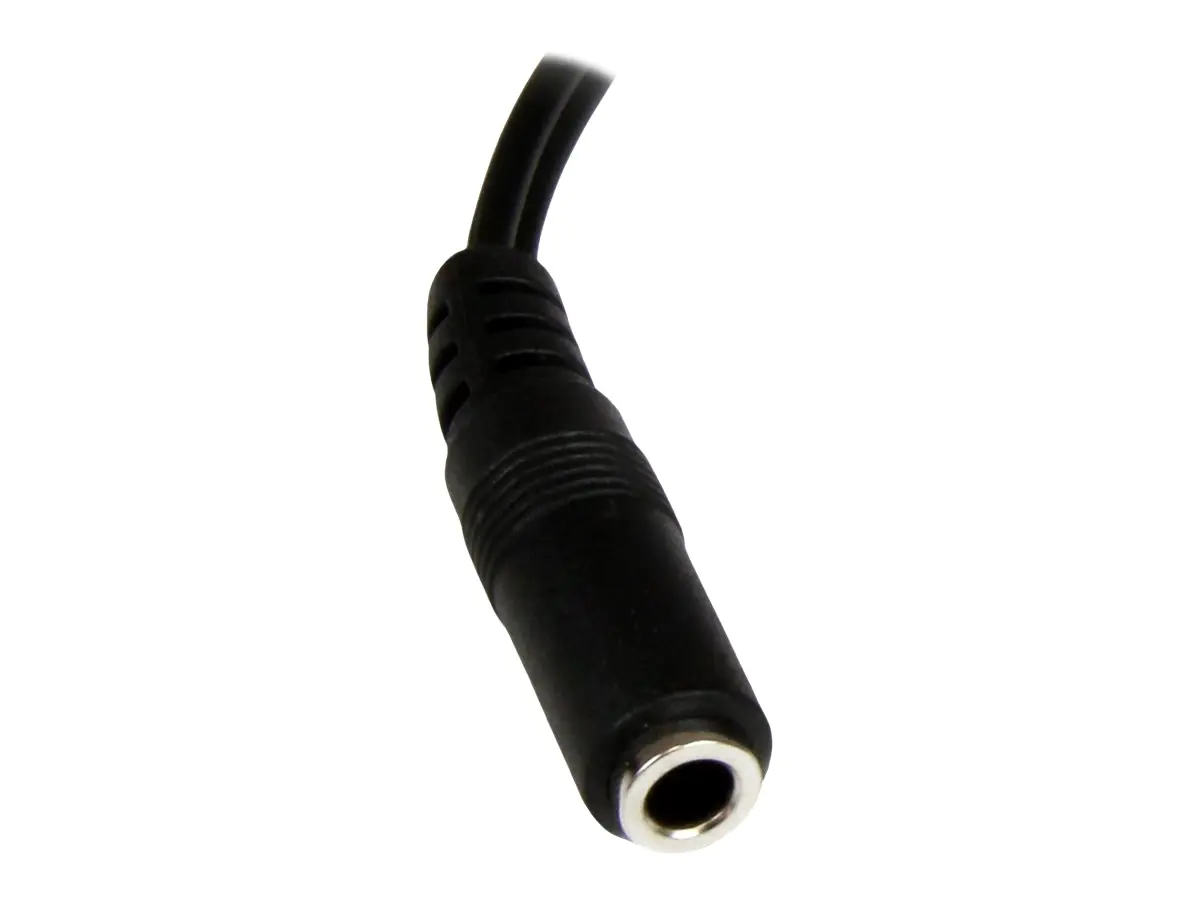 StarTech 15cm Audio Kabel 3,5mm Klinke auf 2x Cinch (Buchse/Stecker) - Klinkenstecker/RCA Y-Kabel mit 3,5mm Klinke und 2 RCA/Cinch - Audiokabel - RCA x 2 männlich zu mini-phone stereo 3.5 mm weiblich - 15.24 cm - Schwarz - für P/N: MU15MMS, MU6MMS