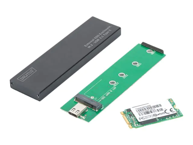 DIGITUS DA-71115 - Speichergehäuse - M.2 - SATA 6Gb/s - 600 MBps - USB 3.1 - Schwarz