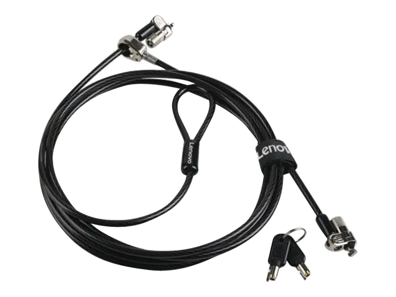 Kensington MicroSaver 2.0 Twin Head - Sicherheitskabelschloss - 2.5 m - für ThinkCentre M70; M75q Gen 2; M80; ThinkPad P14s Gen 2; T14 Gen 2; T15 Gen 2; V50s-07