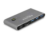 Delock 18647 - 2-Port KVM Switch HDMI - KVM-Umschalter - 2-Port