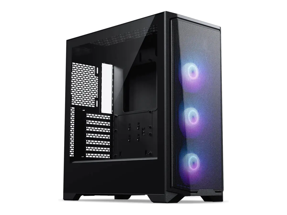 Phanteks Eclipse G370A - Mid tower Gaming - E-ATX - Seitenteil mit Fenster (gehärtetes Glas)