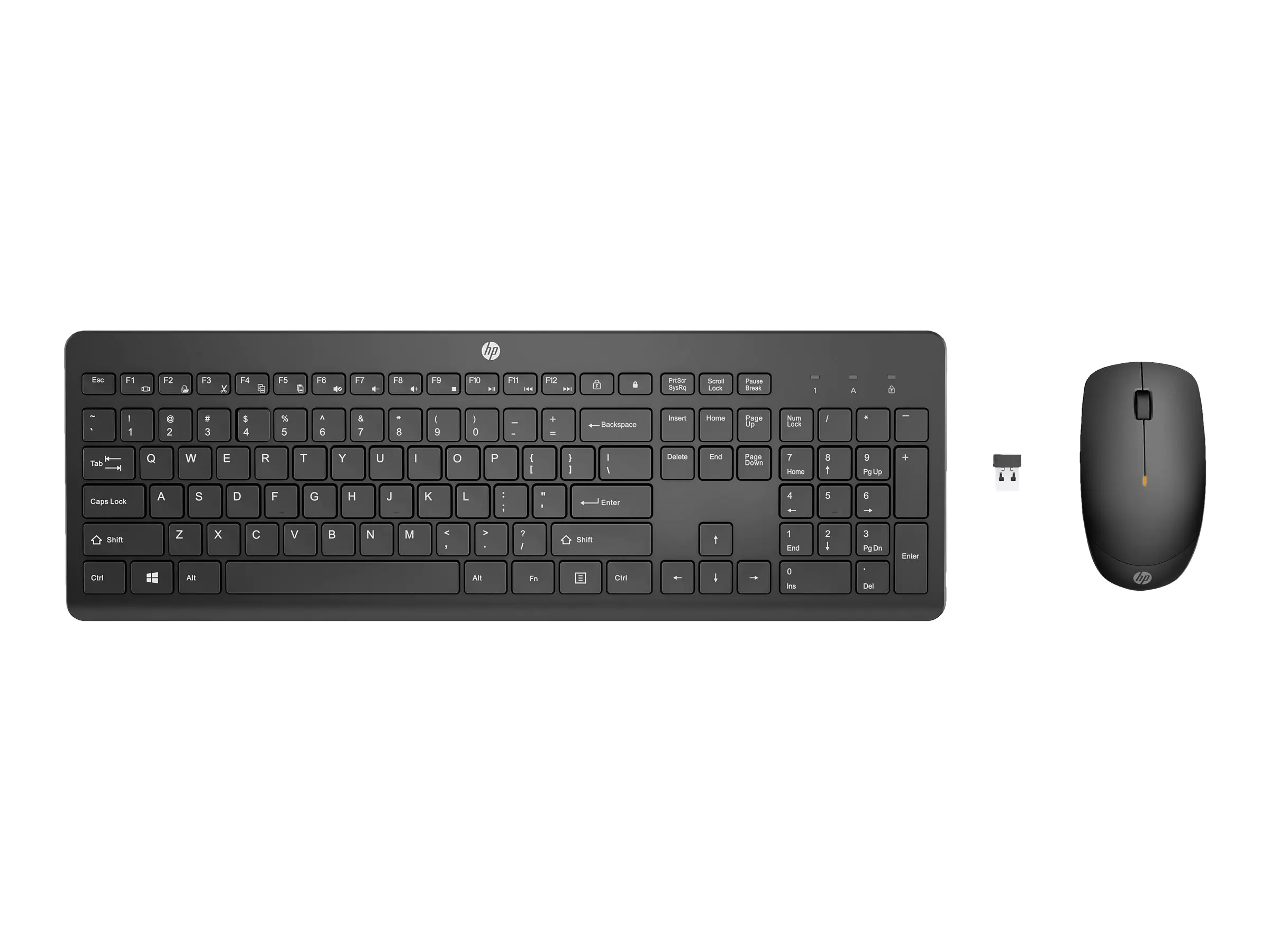HP 235 - Tastatur-und-Maus-Set - 3-Zonen-Layout, flache Tastenreise - full size - kabellos - 2.4 GHz - Deutsch - Schwarz - Smart Buy HP 235 - Tastatur-und-Maus-Set - 3-Zonen-Layout, flache Tastenreise - full size - kabellos - 2.4 GHz - Deutsch - Schwarz - Smart Buy