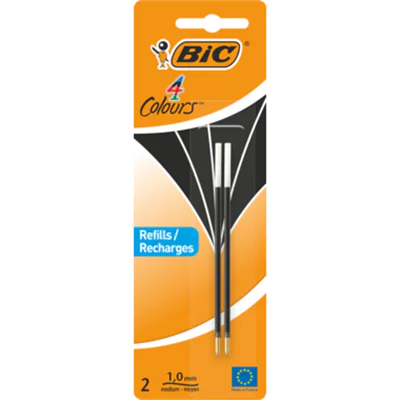 BIC Kugelschreibermine 4 Colours 931779 0,4mm schwarz 2 St./Pack.