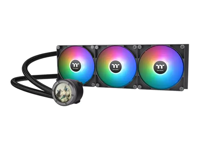 Thermaltake TH420 V2 Ultra ARGB Sync - Prozessor-Flüssigkeitskühlsystem - Kühlergröße: 420 mm - (für: LGA2066, LGA2011-3, LGA2011, LGA1700, LGA1200, LGA1156, LGA1155, LGA1151, LGA1150, AM5, AM4, AM3+, AM3, AM2+, AM2, FM2, FM1) - Kupfer - 140 mm - Schwarz Thermaltake TH420 V2 Ultra ARGB Sync - Prozessor-Flüssigkeitskühlsystem - Kühlergröße: 420 mm - (für: LGA2066, LGA2011-3, LGA2011, LGA1700, LGA1200, LGA1156, LGA1155, LGA1151, LGA1150, AM5, AM4, AM3+, AM3, AM2+, AM2, FM2, FM1) - Kupfer - 140 mm - Schwarz