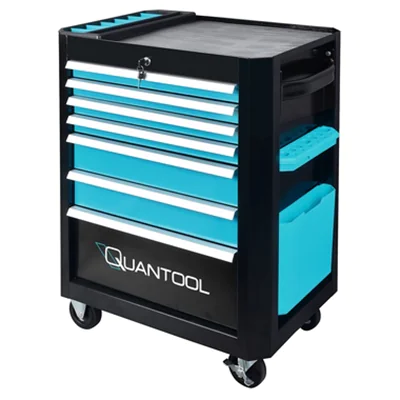 QUANTOOL Werkstattwagen gefüllt 72 x 96 x 52 cm (B x H x T) 217 Teile 7 Schubladen QUANTOOL Werkstattwagen gefüllt 72 x 96 x 52 cm (B x H x T) 217 Teile 7 Schubladen