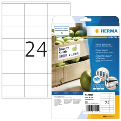 HERMA Etikett 10905 70x36mm weiß 600 St./Pack. HERMA Etikett 10905 70x36mm weiß 600 St./Pack.