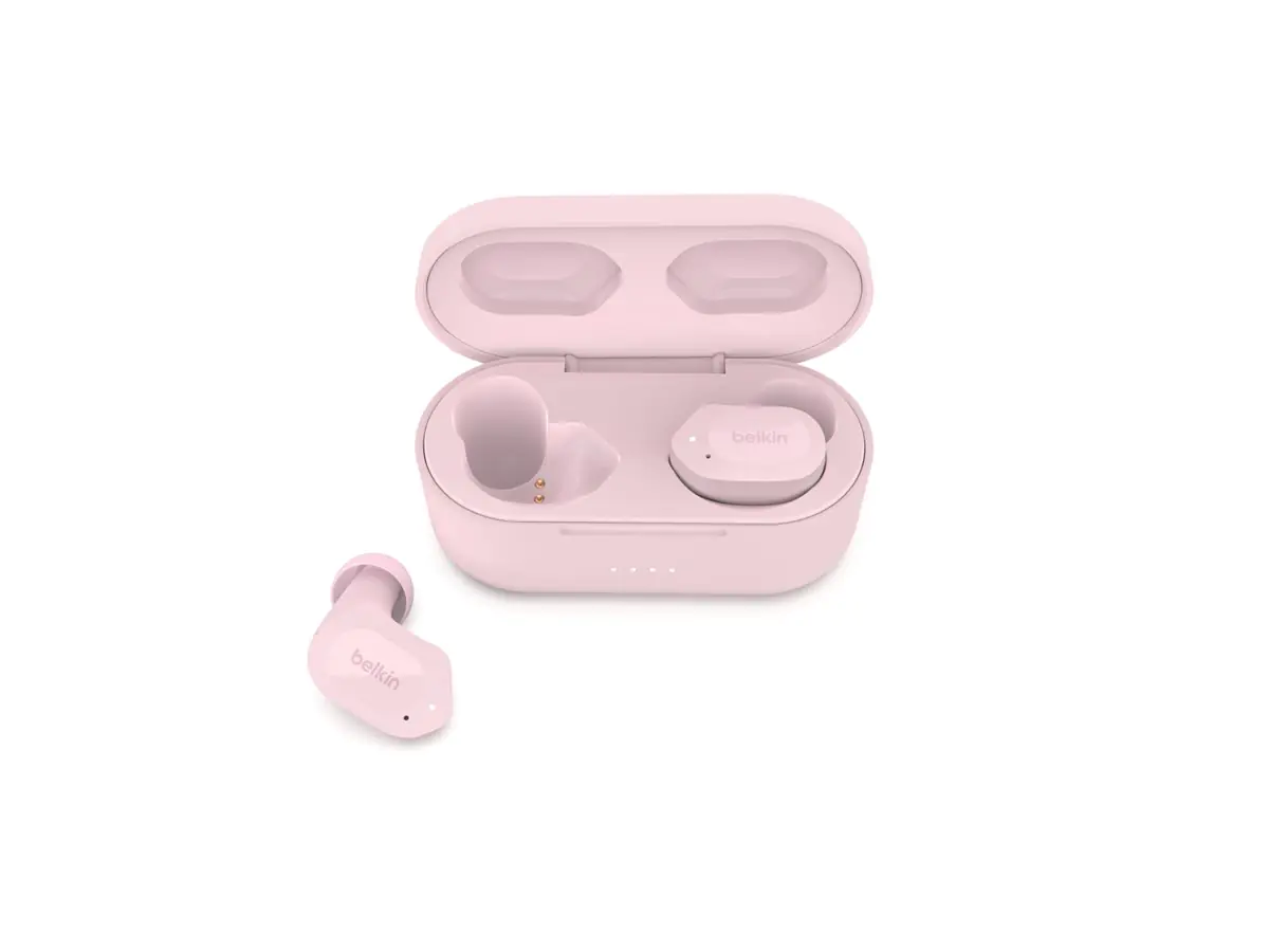 Belkin SoundForm Play - True Wireless-Kopfhörer mit Mikrofon - im Ohr - Bluetooth - aktive Rauschunterdrückung - pink