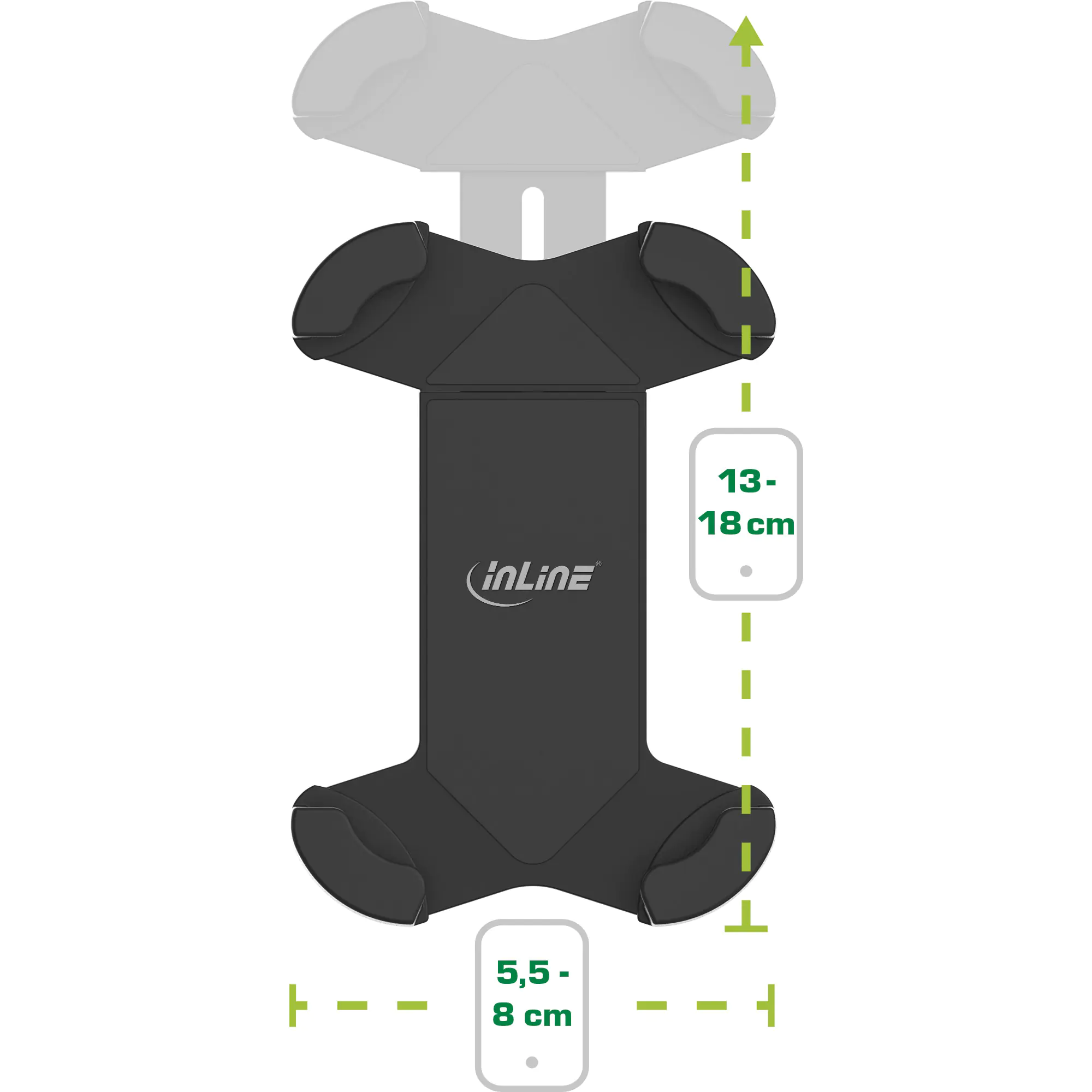 InLine One Click Easy 3 Drive & Ride Set - Halter für Handy - Schwarz