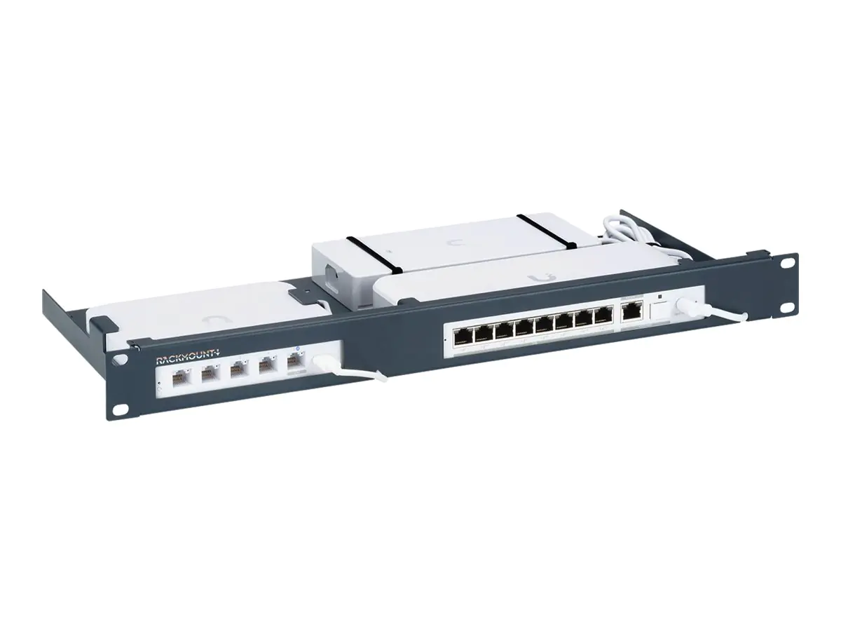Rackmount.IT RM-UB-T8 - Montagesatz für Netzwerkgeräte - Rack montierbar - Metallic Dark