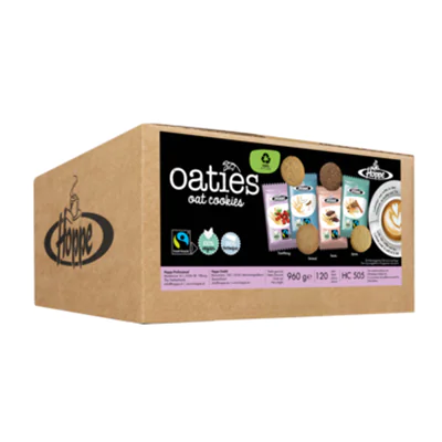 Hoppe Gebäckmischung OATIES Hafergebäck Cranberry, Kokosnuss, Kakao, Keksgewürze Karton 960 g/Pack.
