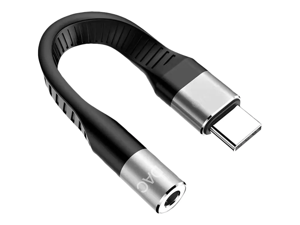 Roline - Adapter USB-C auf Klinkenstecker - 24 pin USB-C männlich zu mini-phone stereo 3.5 mm weiblich - 10 cm - Schwarz Roline - Adapter USB-C auf Klinkenstecker - 24 pin USB-C männlich zu mini-phone stereo 3.5 mm weiblich - 10 cm - Schwarz