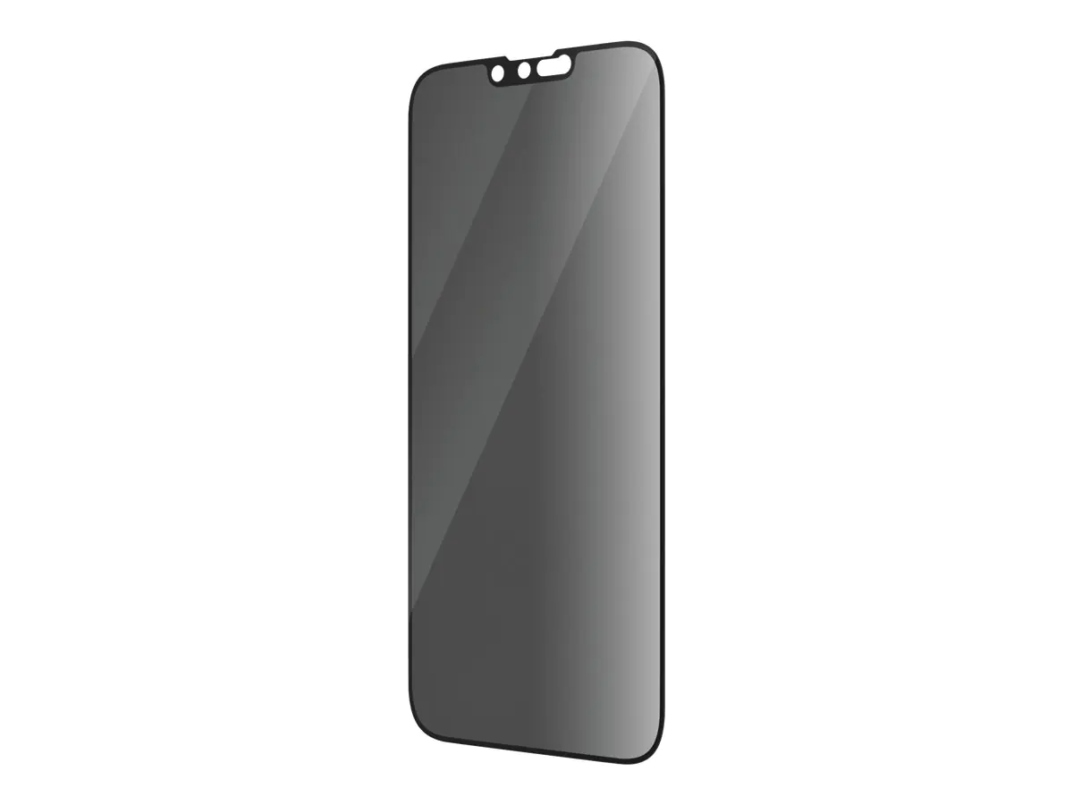PanzerGlass - Bildschirmschutz für Handy - ultrabreite Passform - Glas - mit Sichtschutzfilter - Rahmenfarbe schwarz - für Apple iPhone 13 Pro Max, 14 Plus