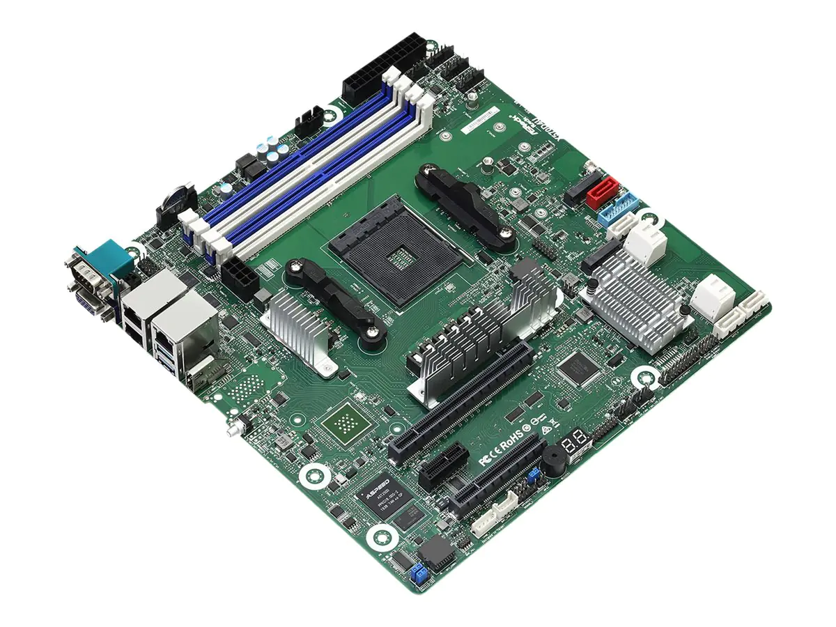 ASRock Rack X570D4U - Motherboard - micro ATX - Socket AM4 - AMD X570 Chipsatz - USB 3.2 Gen 2 - 2 x Gigabit LAN - Onboard-Grafik