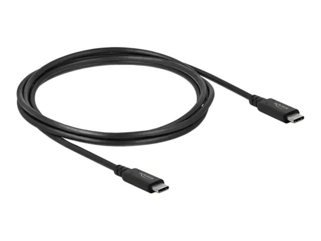 Delock - USB-Kabel - 24 pin USB-C (M) zu 24 pin USB-C (M) - USB4 / Thunderbolt 3 / DisplayPort - 20 V - 5 A - 2 m - unterstützt 4K 60 Hz (3840 x 2160), unterstützt Power Delivery 3.0 - Schwarz Delock - USB-Kabel - 24 pin USB-C (M) zu 24 pin USB-C (M) - USB4 / Thunderbolt 3 / DisplayPort - 20 V - 5 A - 2 m - unterstützt 4K 60 Hz (3840 x 2160), unterstützt Power Delivery 3.0 - Schwarz