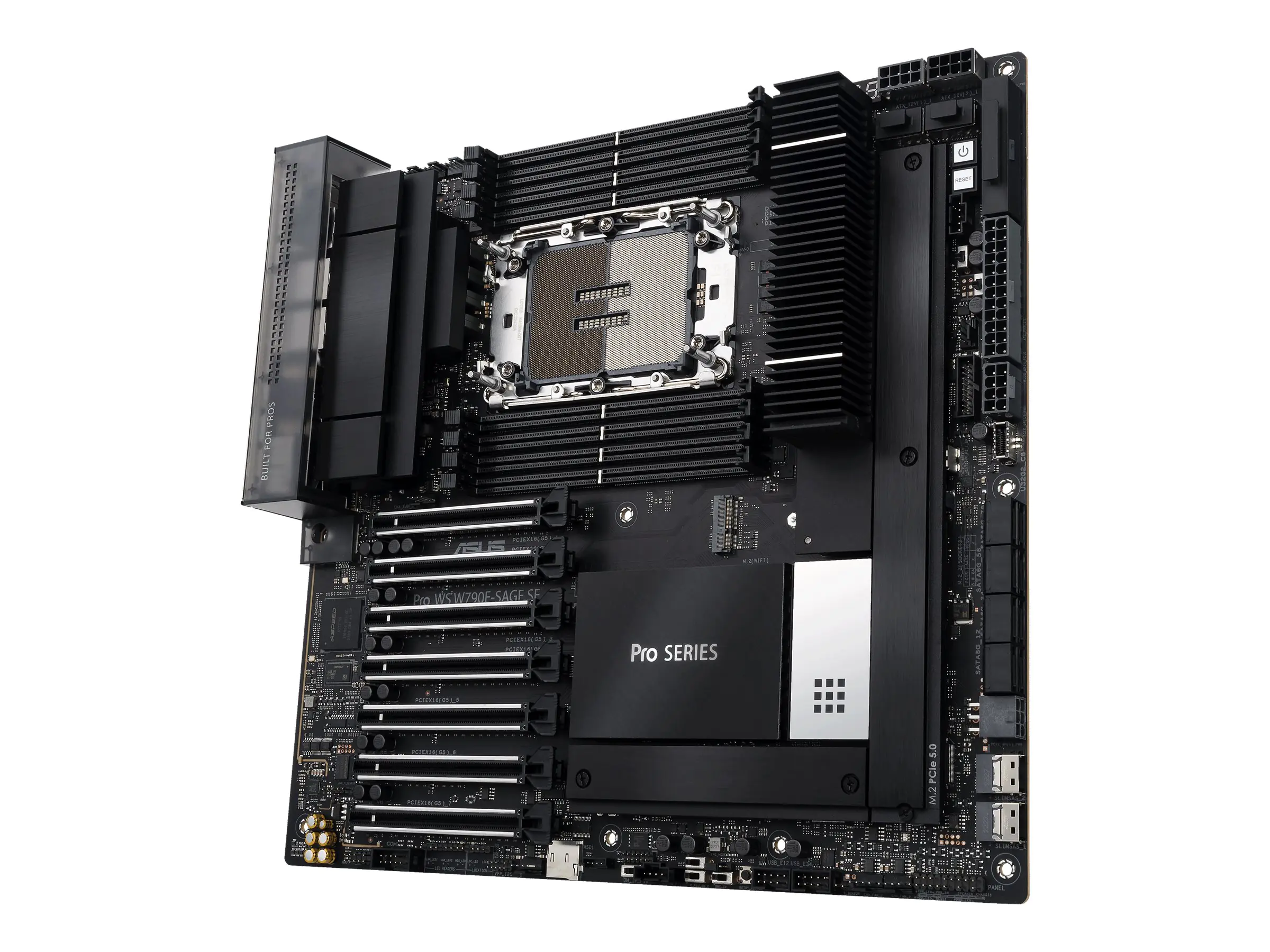 ASUS PRO WS W790E-SAGE SE - Motherboard - SSI EEB - LGA4677 Socket-E - W790 Chipsatz - USB-C 3.2 Gen 2x2, USB 3.2 Gen 2x2, USB-C 3.2 Gen2, USB 3.2 Gen 1 - 10 Gigabit LAN, Gigabit LAN - HD Audio (8-Kanal) 90MB1C20-M0EAY0